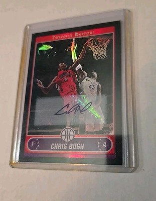 2006-07 Topps Chrome Black Refractor Chris Bosh Autograph 