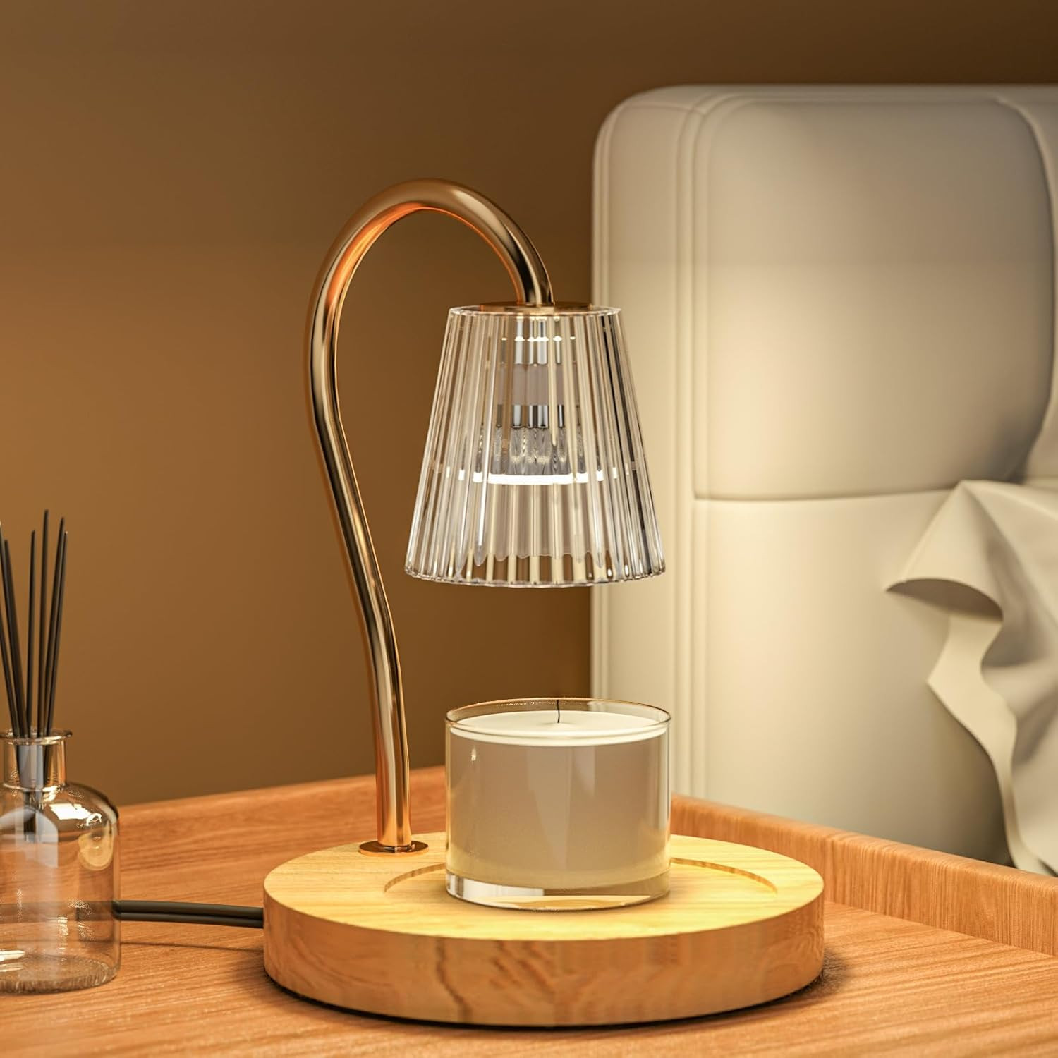 Electric Candle Warmer Lamp in White - Perfect Gift for Mom & Home Decor-image