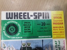 JUNE 1967 WHEEL-SPIN SPEED MAGAZINE INCORP. OFFICIAL MALLALA SOUVENIR PROGRAM