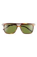 New FERRAGAMO Men Salvatore Ferragamo 57mm Square Sunglasses Authentic Striped B