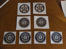 8 Pc - F.o.p - Police Supporter Lot - Uv Vinyl Decals