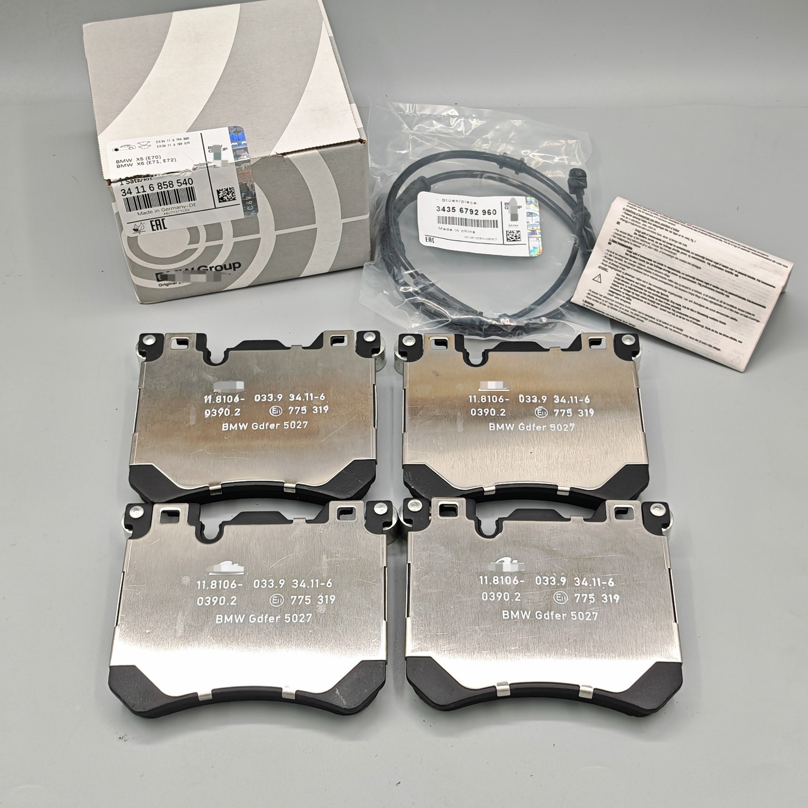34116858540 For Rolls Royce Ghost, Wraith & Dawn Front Brake Pad Kit