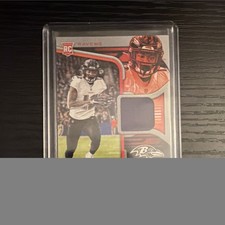 Panini 2021 Playbook Rashod Bateman Rookie Materials #RMA-RBA Ravens NFL Card