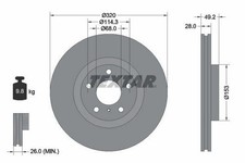 2x TEXTAR PRO+ Disque de frein Avant pour NISSAN MURANO (Z50) pour INFINITI FX