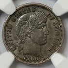 1900-S 10c Barber Dime NGC AU50 ** LE6009 ** Color!