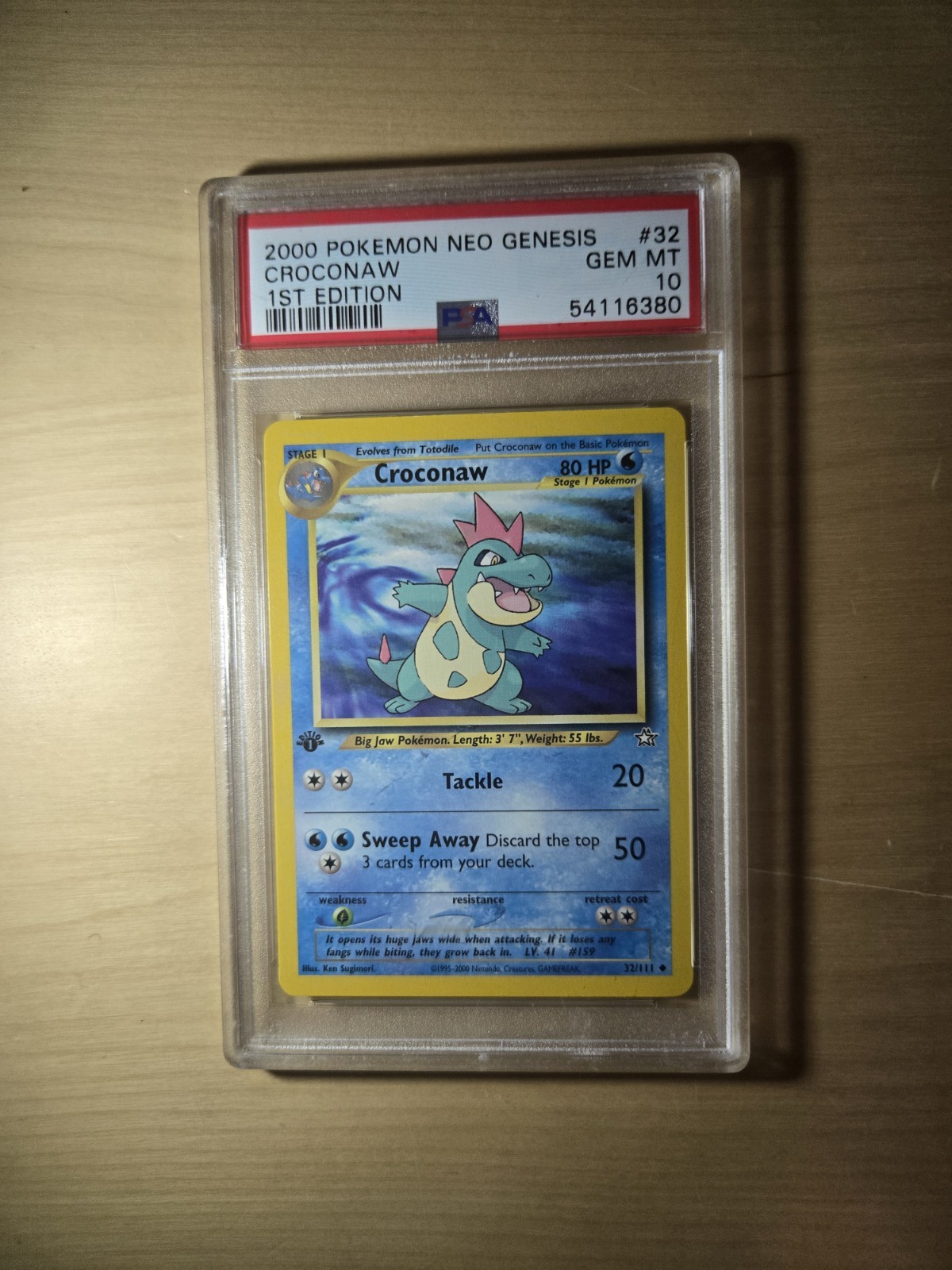 PSA 10 GEM MINT Croconaw Neo Genesis 1st Edition 2000 WOTC Pokemon 32/111