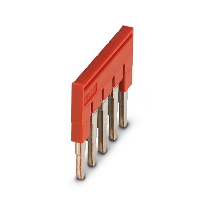 2pcs PHOENIX FBS 5-6 3030349 Plug-in Bridge 5 Positions 6.2 mm Pitch Red New  Kd