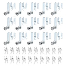 1-1/8 Zoll Schrankschl&ouml;sser, 20er-Pack, Nockenschloss aus Zinklegierung, Silber