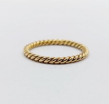 Bague alliance vintage or 18k torsadée