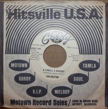 KIM WESTON *Thrill A Moment* NEVER SEE MY LOVE AGAIN Soul 45 on GORDY 7041 Promo