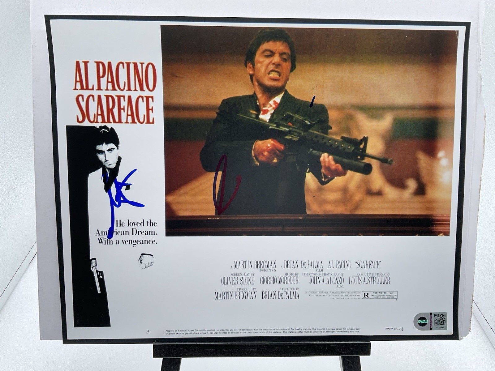 Al Pacino signed 11x14 SWAU Scarface signed 11x14 Al Pacino autographed photo