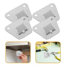 4 PCS Range Hood Hook Wall for Plate Hanger Metal Mount Connector Mounting