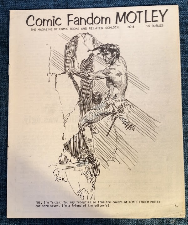 Comic Fandom Motley The Magazine of Comic Books and Related Schlock #8 1972
