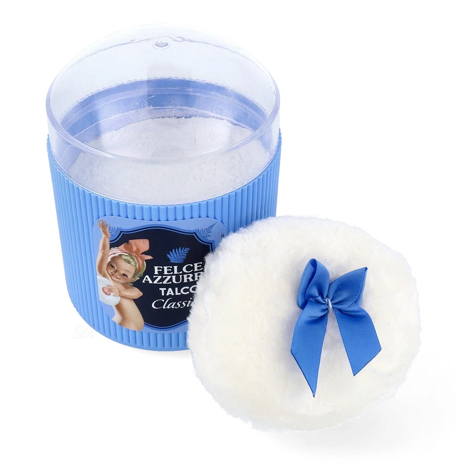 PAGLIERI Felce Azzurra Talk Körperpuder + Schwämmchen 250g sanfte Hautpflege - Bild 2 von 4