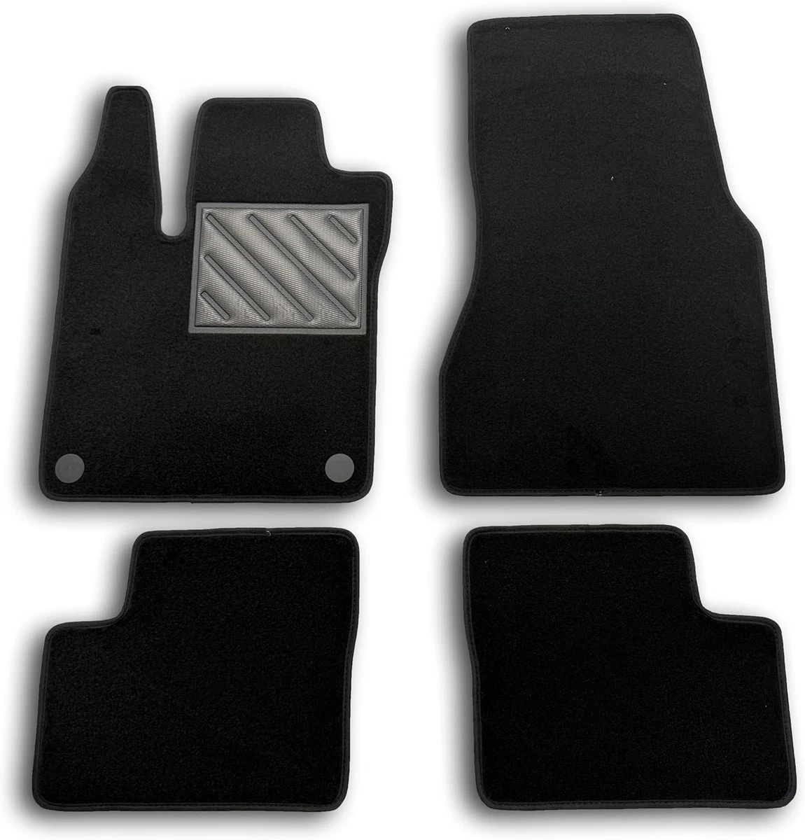 Tappetini Anteriori In Velluto Per Smart ForFour I (2004-2007) – 2 Pezzi, Colore Nero, Antiscivolo - 5
