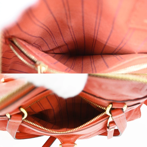 Authentic Louis Vuitton Lumineuse PM Monogram Empreinte Orange Leather Tote Bag - Picture 15 of 17