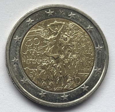 Deutschland - 2019 - 30 Jahre Mauerfall - Prägst. F- 2 Euro Gedenkmünze