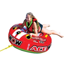 Wow Sports World of Watersports Ace Racing Boat Tube 1 Person Inflatable Towa...