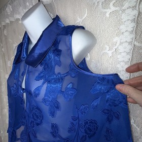 Vintage Inner Most Blue Satin Sleeper Shorts & Matching Top Size Medium 36-38 B