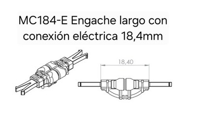 H0 MC184-E Enganches Mag. largos, conexión  eléctrica 20 unidades!(3,95 /unidad)