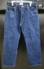 Levi s 501 Original Fit Jeans 36x32 Blue Dark Wash Button Fly Straight Leg Y2K