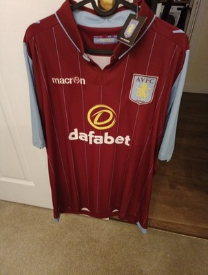 Aston Villa FC 2014/15 Heim Fußball Trikot Brandneu Offiziell Selten XL Herren