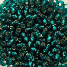 11/0 TOHO ROUND Silver Lined Teal Seed Bead 8g