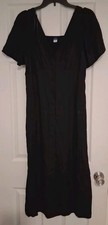 *Old Navy* Womens Casual Dress, Size Medium, Black, Button Down, Vneck, Elastic