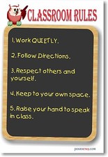 Classroom Rules 7 - NEW Classroom Motivational Poster