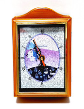 Vintage Schlüsselkasten mit Quartz Uhr - 3 Haken