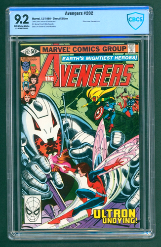 Avengers #202 - Ultron, CBCS 9.2 Off White Pages (Marvel, 1980)