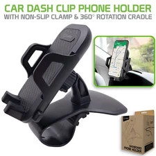 Cellet Car Dashboard Phone Holder Mount w/ 360° Rotation & Non-Slip Clamp