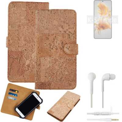 FÜR Huawei Mate 50 + EARPHONES HÜLLE TASCHE KORK CORK ETTUI SCHUTZ COVER
