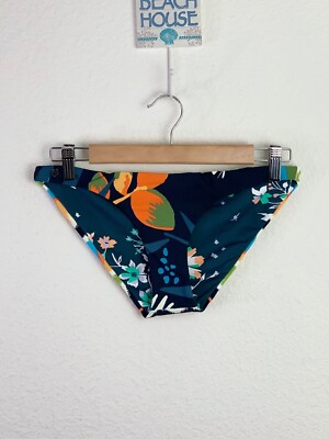 Maaji Hypnotic Flirt Green Tropical Reversible Bikini Bottoms Sz Large