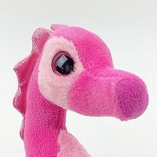 TY Beanie Baby Majestic Pink Seahorse Plush Stuffed Animal 7" Shiny Fins