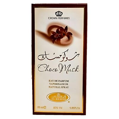 Al Rehab Choco Musk for Unisex Eau De Parfum Spray 1.65fl oz. Long-lasting