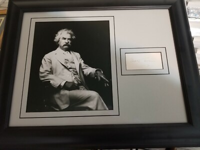 Mark Twain (aka Samuel Clemens) FRAMED SIGNATURE AUTO ATUOGRAPH