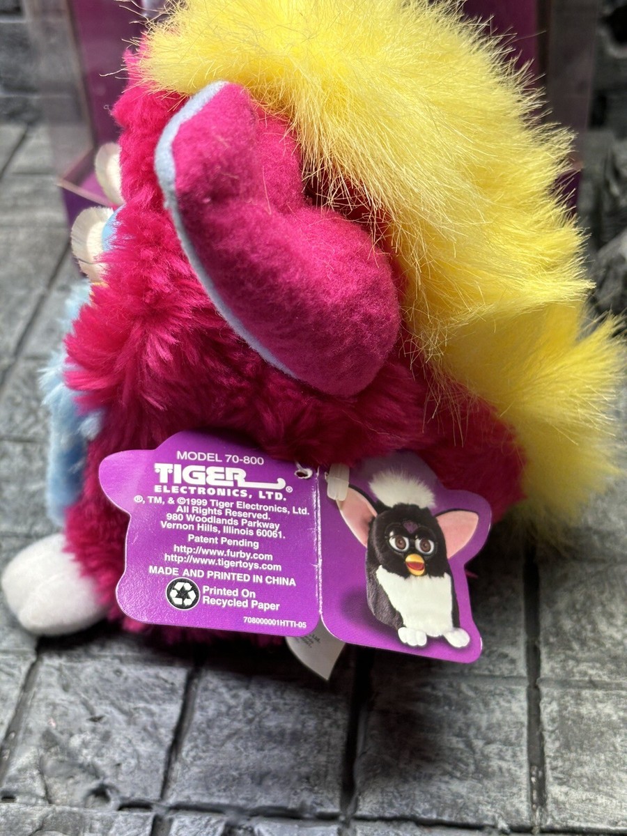 Furby Original Sherbet Pink Blue 1999 Model 70-800 Blue Eyes Tiger  display picture 1