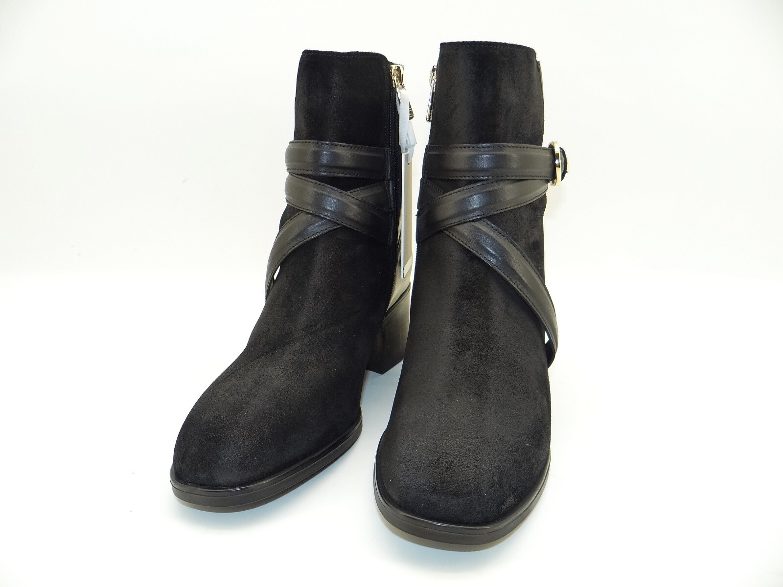 Tommy Hilfiger elevated essential ankle biker boots black heel leather 39 image 4