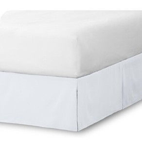 Bare Home 2 Pack Twin XL Bed Skirts (King) 13-Inch Tailored Drop Easy Fit WHITE