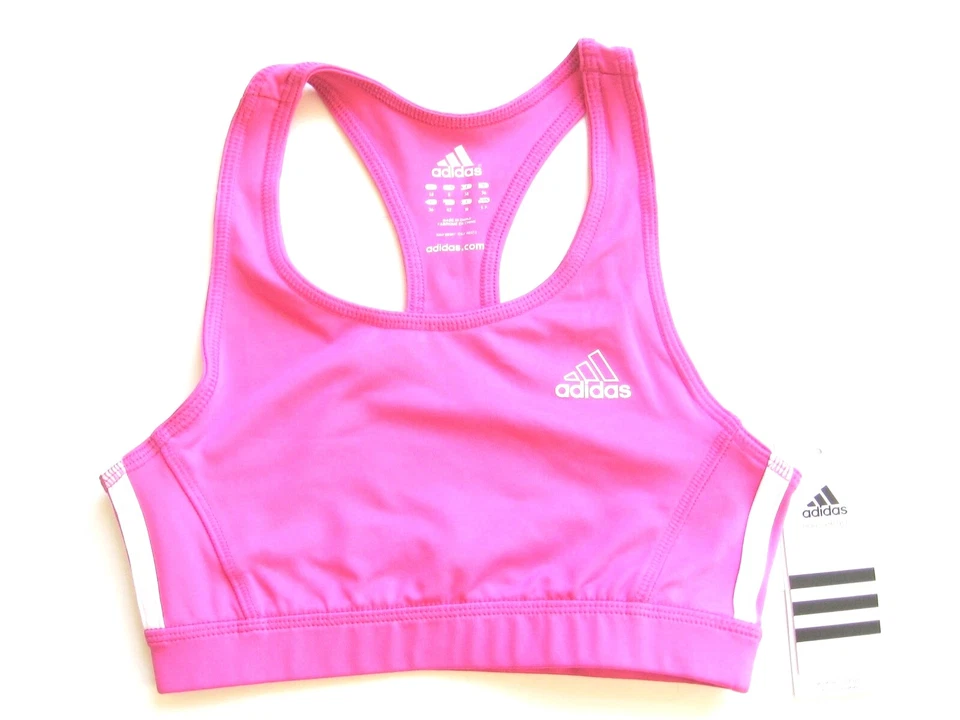 www.prominentresults.com :SB067 adidas Performance NEW Pink Women A360 Med Intensity Racerback Sport Bra S