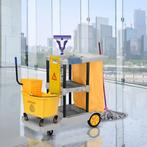 Janitorial Cleaning Trolley Housekeepers Cart