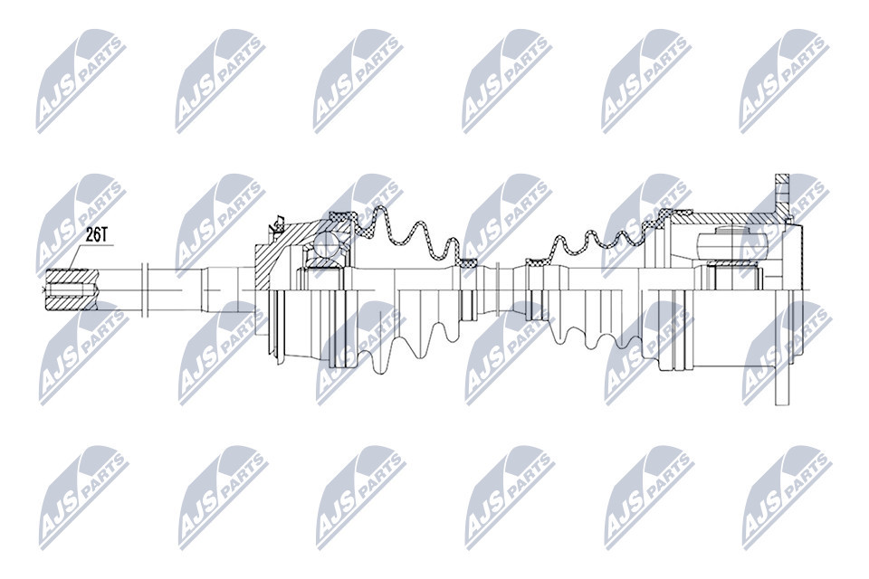 NPW-TY-083 NTY Drive Shaft for TOYOTA