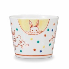 Kutani yaki Soba choko cup for soba Moon Rabbit Rieko Sumi Japan