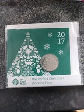 2017 THE CHRISTMAS TREE £5 FIVE POUND BU COIN IN SEALED ROYAL MINT PACK