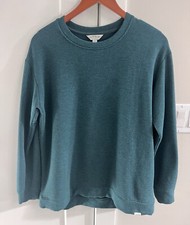 Orvis Green Soft Fleece Crewneck Pullover Sweater Sweatshirt Mens Medium