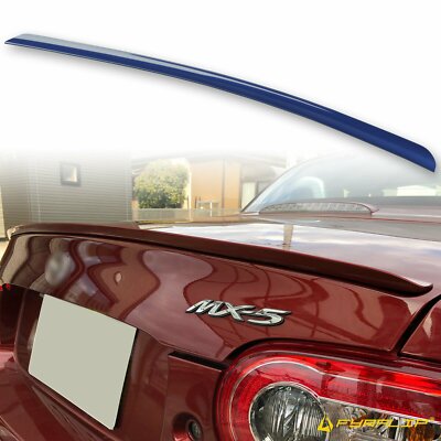 Fyralip Y22 Painted 35J Stormy Blue Trunk Lip Spoiler For Mazda MX5 Miata NC