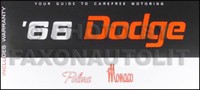 1966 Dodge Polara Und Monaco Bedienungsanleitung 66 EigentüMer Handbuch