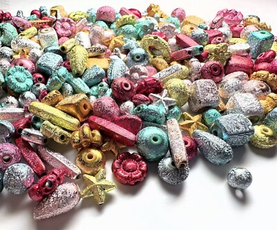 Bead Mix, Multi Stardust Acrylic 6mm-17x4mm Mixed Shape 100 Grams(300-400)