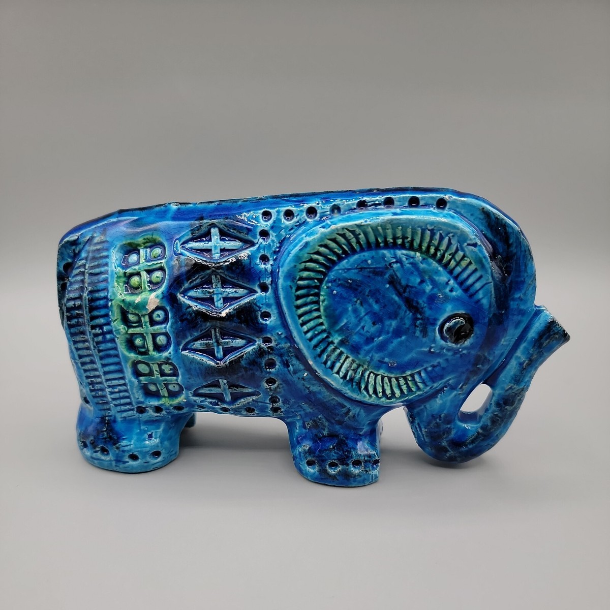 BITOSSI Rimini Blue Elephant Ceramic Accent piece Flavia